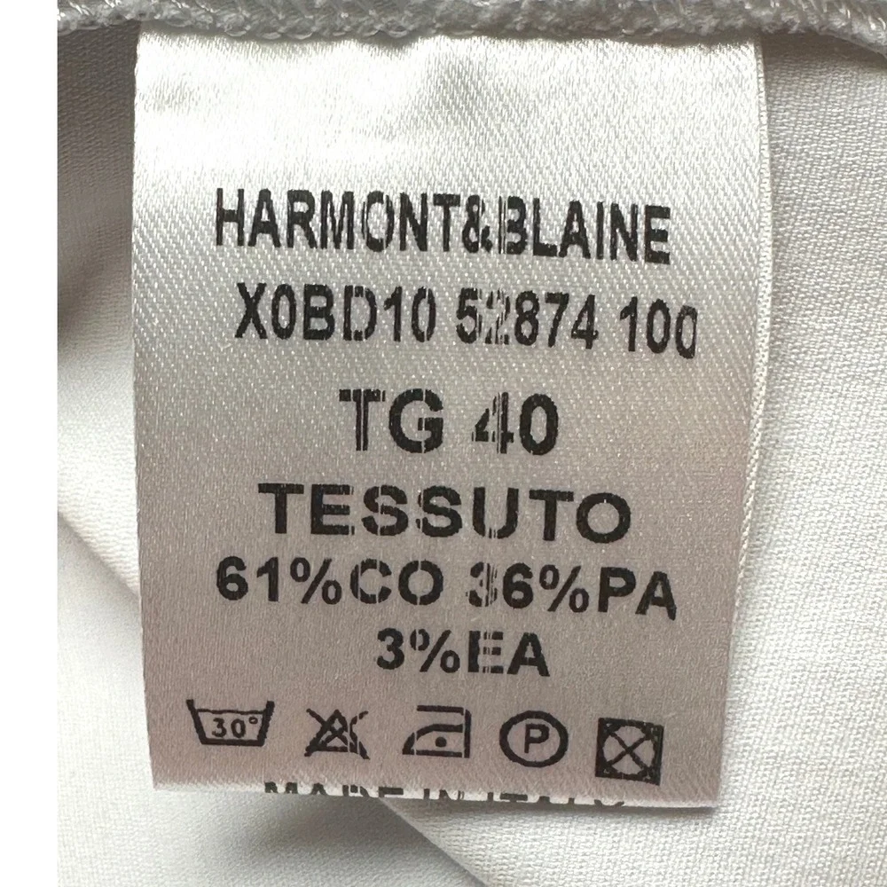 Harmont & Blaine Wrap Pencil Skirt Tie Waist Minimalist Gray Italy TG40 US 4